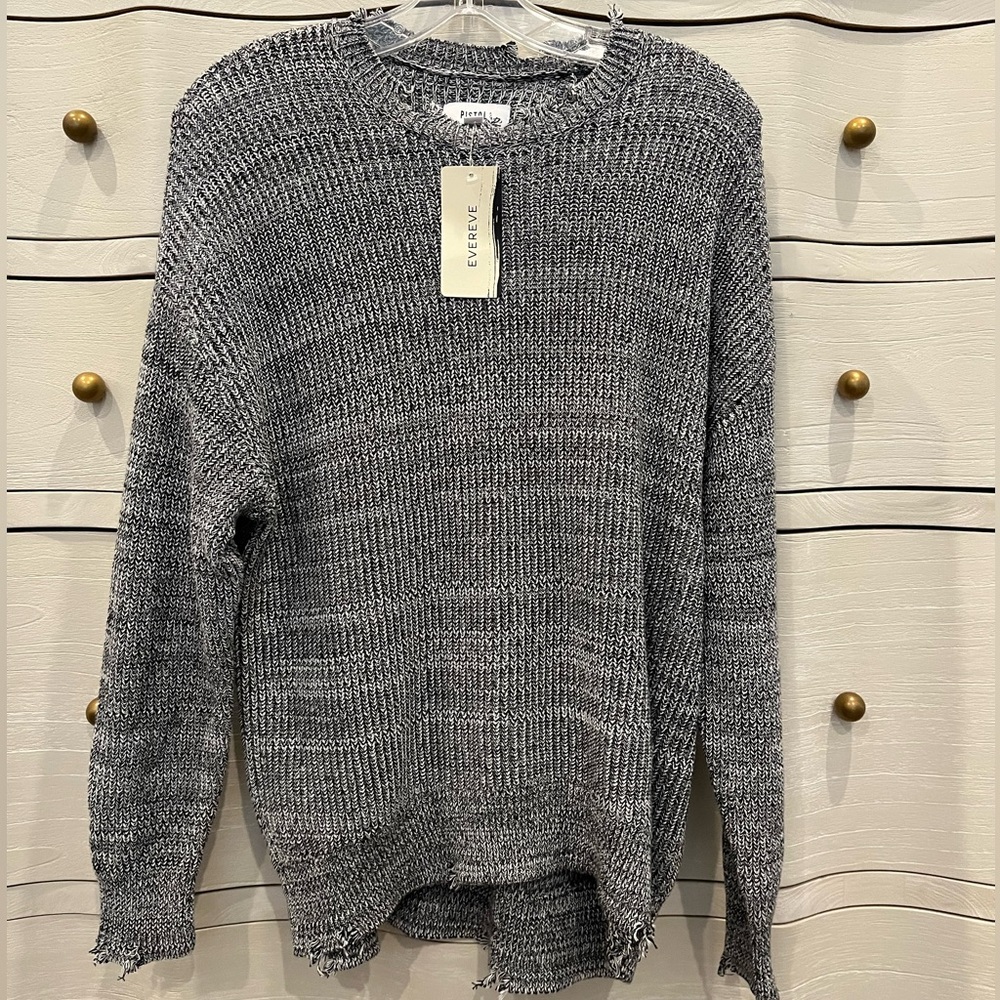 NWT Evereve Pistola Eve Distressed Sweater Size Small - Picture 4 of 6